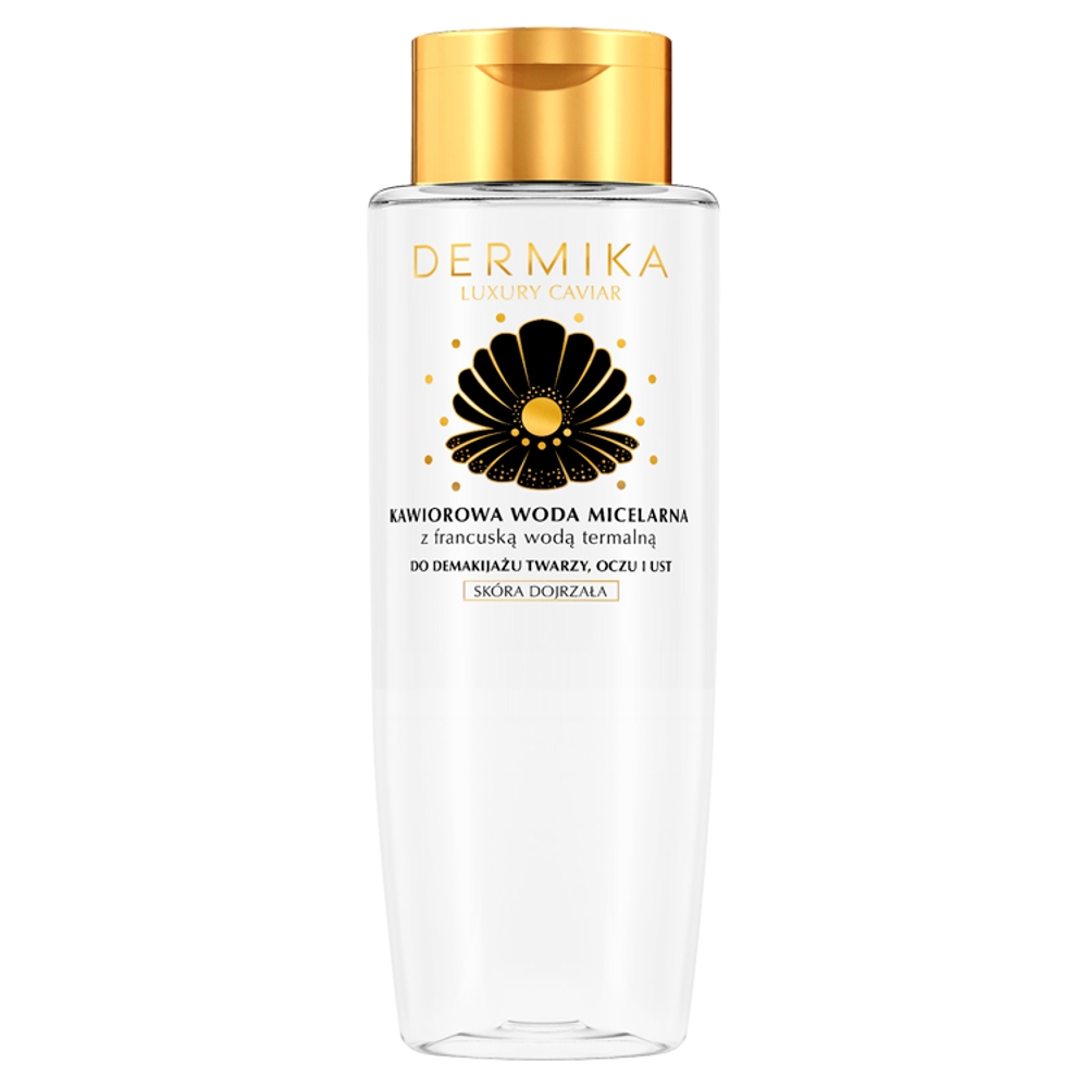 Dermika Dermika Luxury Caviar, kawiorowa woda micelarna do demakijażu twarzy, oczu i ust, skóra dojrzała, 400 ml