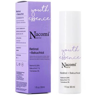 Nacomi Next Level, serum z retinolem 0,35% + bakuchiolem 1% + trehalozą 3%, 30 ml USZKODZONE OPAKOWANIE - zdjęcie produktu