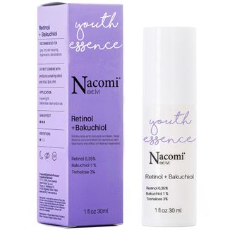 Nacomi Next Level, serum z retinolem 0,35% + bakuchiolem 1% + trehalozą 3%, 30 ml - zdjęcie produktu