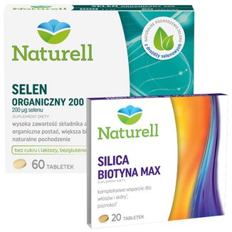 Naturell, Selen organiczny 200, 60 tabletek + dodatkowo Silica Biotyna Max, 20 tabletek - zdjęcie produktu