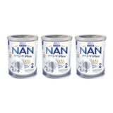 Zestaw Nestle NAN Optipro Plus 2 HM-O, mleko następne dla niemowląt powyżej 6 miesiąca, 3 x 800 g - miniaturka zdjęcia produktu