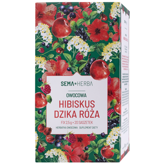 SEMA Herba Hibiskus i dzika róża Fix, 2,5 g x 20 saszetek - zdjęcie produktu