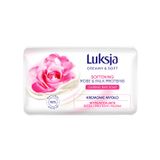 Luksja Creamy & Soft, kremowe mydło w kostce, wygładzające, róża i proteiny mleka, 90 g - miniaturka zdjęcia produktu