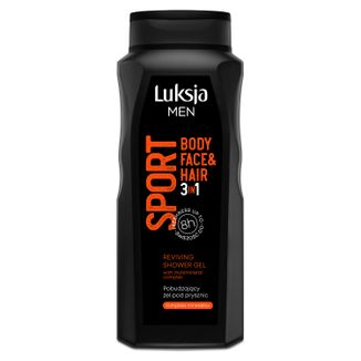 Luksja Men Sport, pobudzający żel pod prysznic 3w1, kompleks minerałów, 500 ml USZKODZONE OPAKOWANIE - zdjęcie produktu