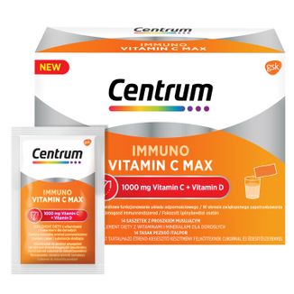 Centrum Immuno Vitamin C Max, proszek musujący, 14 saszetek - zdjęcie produktu