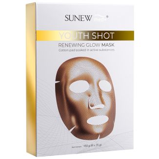 SunewMed+ Youth Shot, regenerująca maska rozświetlająca w płachcie, 6 sztuk - zdjęcie produktu