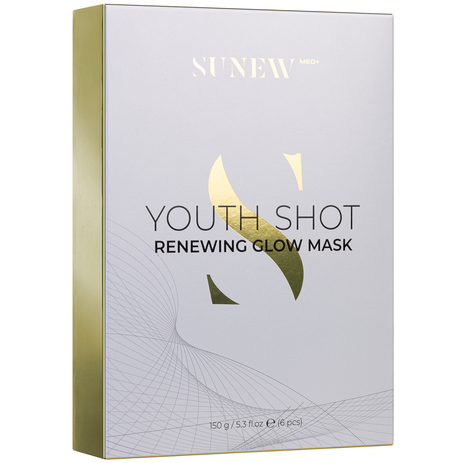 Nieznana SunewMed+ Youth Shot, maska w płachcie do twarzy regenerująca + glow, 6 sztuk