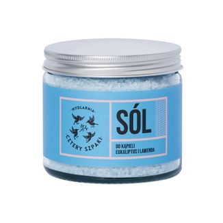Cztery Szpaki, sól do kąpieli, eukaliptus i lawenda, 320 g - zdjęcie produktu