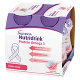 Nutridrink Protein Omega 3, preparat odżywczy, rześki smak truskawkowo-malinowy, 4 x 125 ml - miniaturka zdjęcia produktu