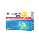 Molekin D3 + K2 Max, witamina D 4000 j.m. + witamina K 110 µg w oleju lnianym, 75 kapsułek - miniaturka zdjęcia produktu