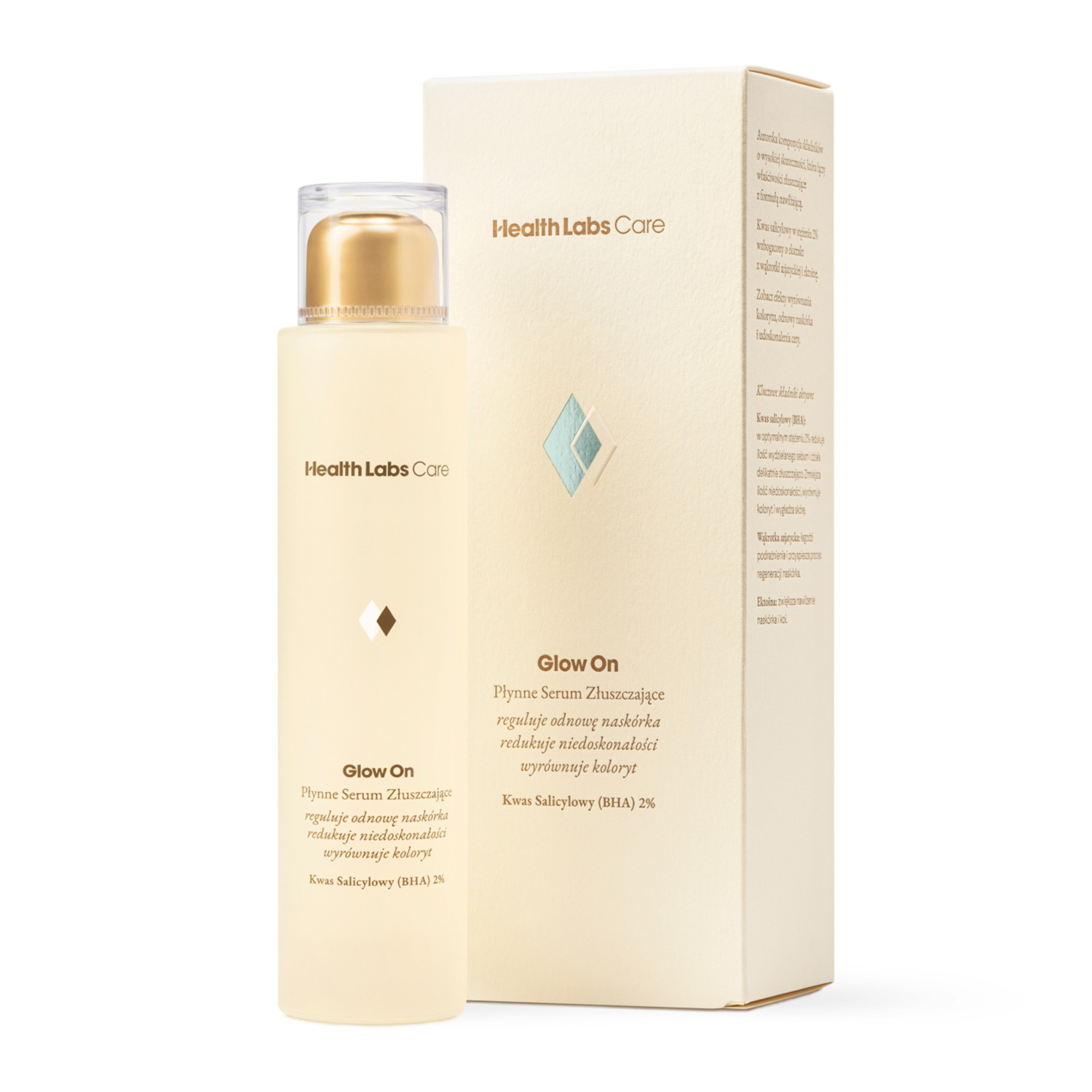 Nieznana Health Labs Glow On, płynne serum złuszczające, kwas salicylowy 2%, 100 ml