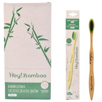 Hey Bamboo, szczoteczka do zębów, bambusowa, soft, 1 sztuka - zdjęcie produktu