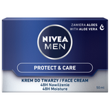 Nivea Men Protect & Care, intensywnie nawilżający krem do twarzy, 50 ml - miniaturka zdjęcia produktu