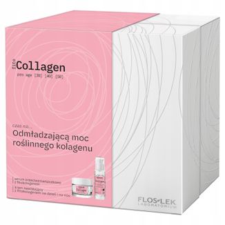 Zestaw Flos-Lek FitoCollagen Pro Age, krem nawilżający z fitokolagenem na dzień i na noc, 50 ml + serum przeciwzmarszczkowe, 30 ml USZKODZONE OPAKOWANIE - zdjęcie produktu