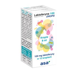 Asa Laktoferyna 100 Drops, krople, 8 ml KRÓTKA DATA - zdjęcie produktu