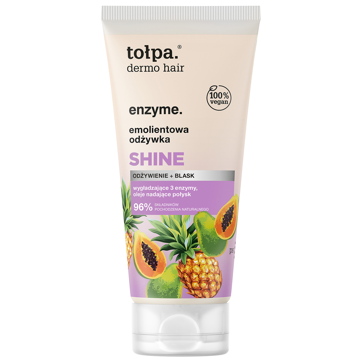Tołpa Tołpa Dermo Hair Enzyme Shine, emolientowa odżywka do włosów, 200 ml