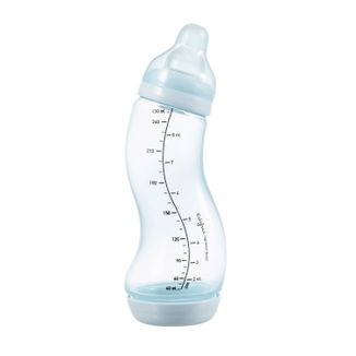 Difrax, butelka S antykolkowa, wąska, ze smoczkiem o wolnym przepływie, niebieska, od urodzenia, 250 ml - zdjęcie produktu