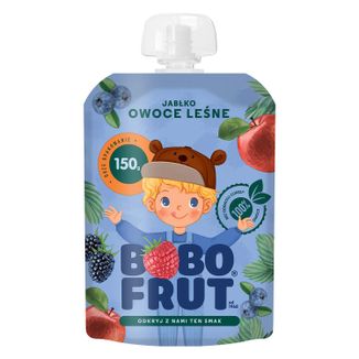 Bobo Frut Mus owocowy w tubce, jabłko-owoce leśne, 1-3 lat, 150 g KRÓTKA DATA - zdjęcie produktu