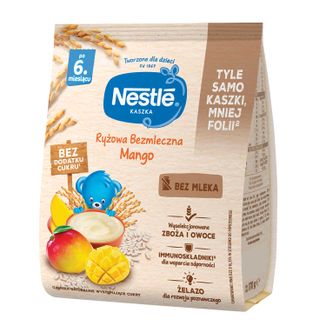 Nestle Kaszka ryżowa, mango, bezmleczna, bez dodatku cukru, po 6 miesiącu, 170 g - zdjęcie produktu
