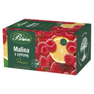 Bi Fix Premium Malina z cytryną, herbatka owocowa, 2 g x 20 saszetek USZKODZONE OPAKOWANIE Bi Fix Premium Malina z cytryną, herbatka owocowa, 2 g x 20 saszetek USZKODZONE OPAKOWANIE - zdjęcie produktu