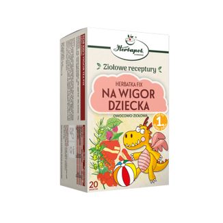 Herbapol Na Wigor Dziecka, herbatka fix owocowo-ziołowa, po 1 roku, 20 saszetek - zdjęcie produktu