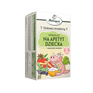 Herbapol Na Apetyt Dziecka, herbatka fix owocowo-ziołowa, po 2 roku, 20 saszetek - zdjęcie produktu