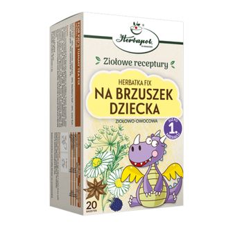 Herbapol Na Brzuszek Dziecka, herbatka fix ziołowo-owocowa, po 1 miesiącu, 20 saszetek Herbapol Na Brzuszek Dziecka, herbatka fix ziołowo-owocowa, po 1 miesiącu, 20 saszetek - zdjęcie produktu