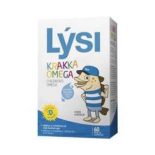 Lysi Omega 3 dla Dzieci, smak gumy balonowej, 60 kapsułek do żucia - zdjęcie produktu