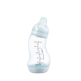 Difrax, butelka S antykolkowa, wąska, ze smoczkiem o wolnym przepływie, niebieska, od urodzenia, 170 ml - zdjęcie produktu