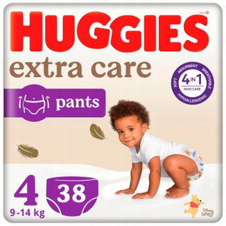 Huggies Extra Care, pieluchomajtki, Disney, rozmiar 4, 9-14 kg, Mega, 38 sztuk - zdjęcie produktu