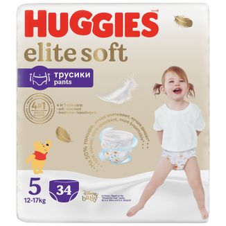Huggies Elite Soft Pants, pieluchomajtki, Disney, rozmiar 5, 12-17 kg, Mega, 34 sztuki - zdjęcie produktu