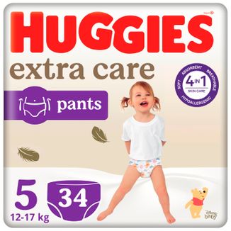 Huggies Extra Care, pieluchomajtki, Disney, rozmiar 5, 12-17 kg, Mega, 34 sztuki - zdjęcie produktu