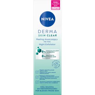 Nivea Derma Skin Clear, peeling złuszczający na noc, 40 ml - zdjęcie produktu