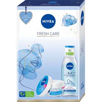 Zestaw Nivea Fresh Care, lekki krem odżywczy 5w1 do twarzy, 100 ml + odświeżający płyn micelarny, cera normalna i mieszana, 200 ml - zdjęcie produktu