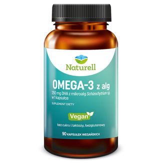 Naturell Omega-3 z Alg, 90 kapsułek wegańskich - zdjęcie produktu