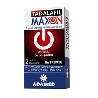Tadalafil Maxon 10 mg, 2 tabletki powlekane - zdjęcie produktu