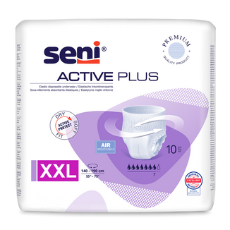 Seni Active Plus, majtki chłonne, XXL, 140-190 cm, 10 sztuk - zdjęcie produktu