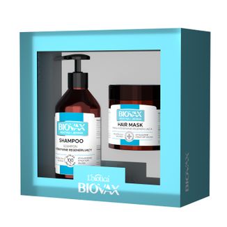 Zestaw Biovax Keratyna, szampon intensywnie regenerujący, 200 ml + maska intensywnie regenerująca, 250 ml - zdjęcie produktu