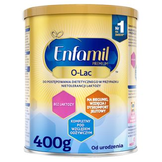 Enfamil Premium O-lac, na nietolerancję laktozy, od urodzenia, 400 g - zdjęcie produktu