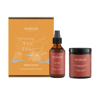 Zestaw Mokosh Sycylijskie Targowisko, nawilżający lotion do dłoni, pomarańcza z cynamonem, 100 ml +  brązujący balsam do ciała i twarzy, 180 ml - zdjęcie produktu