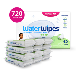 WaterWipes Soapberry Kids Bio, chusteczki nawilżane, wodne z wyciągiem z orzechów mydlanych, od urodzenia, 12 x 60 sztuk - zdjęcie produktu