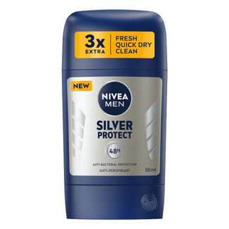 Nivea Men Silver Protect, antyperspirant w sztyfcie dla mężczyzn, 48h, 50 ml - zdjęcie produktu