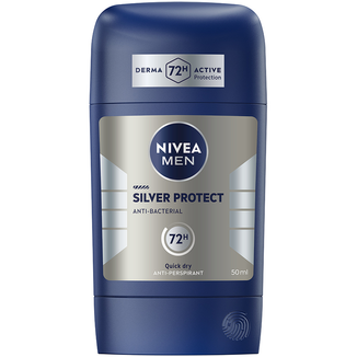 Nivea Men Silver Protect, antyperspirant w sztyfcie dla mężczyzn, 48h, 50 ml - zdjęcie produktu