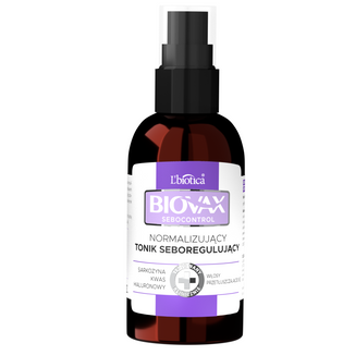 Biovax Sebocontrol, normalizujący tonik seboregulujący do włosów przetłuszczających się, 100 ml - zdjęcie produktu