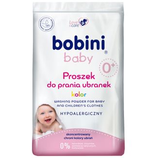 Bobini Baby, skoncentrowany proszek do prania ubranek, hypoalergiczny, kolor, od 1 dnia życia, 1,2 kg - zdjęcie produktu