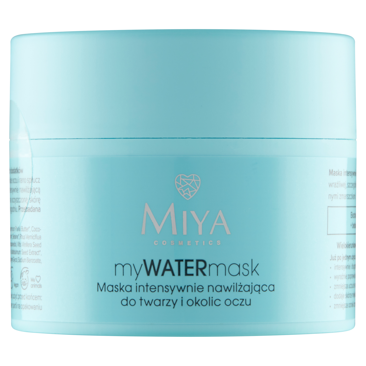 Nieznana Miya myWATERmask, maska intensywnie nawilżająca do twarzy i okolic oczu, 50 g