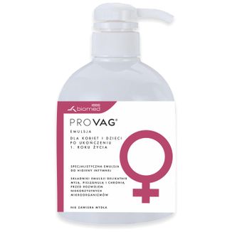 PrOVag, specjalistyczna emulsja do higieny intymnej, dla kobiet i dzieci po 1 roku, 500 ml - zdjęcie produktu