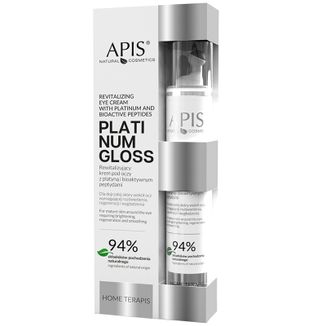 Apis Platinum Gloss Home Terapis, rewitalizujący krem pod oczy z platyną i bioaktywnymi peptydami, cera dojrzała, 10 ml - zdjęcie produktu