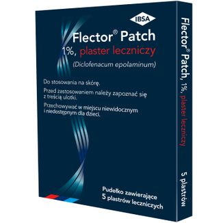 Flector Patch 1%, plaster leczniczy, 5 sztuk USZKODZONE OPAKOWANIE - zdjęcie produktu