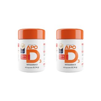 Zestaw ApoD3 Forte 2000 j.m., 2 x 60 kapsułek - zdjęcie produktu
